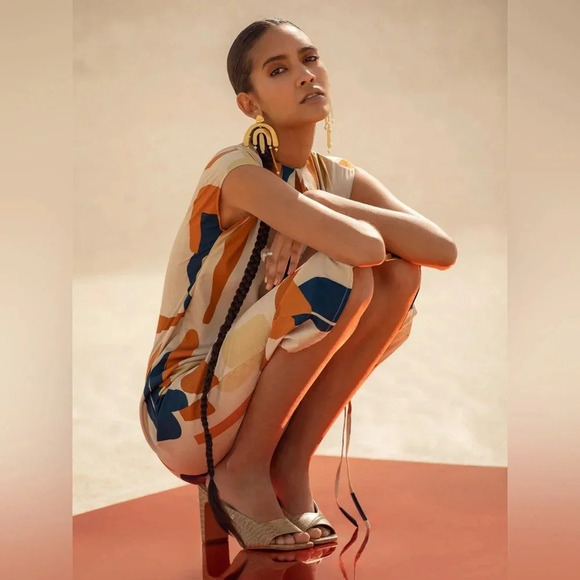 Diarrablu Fany midi dress Tilo cream - Picture 3 of 9